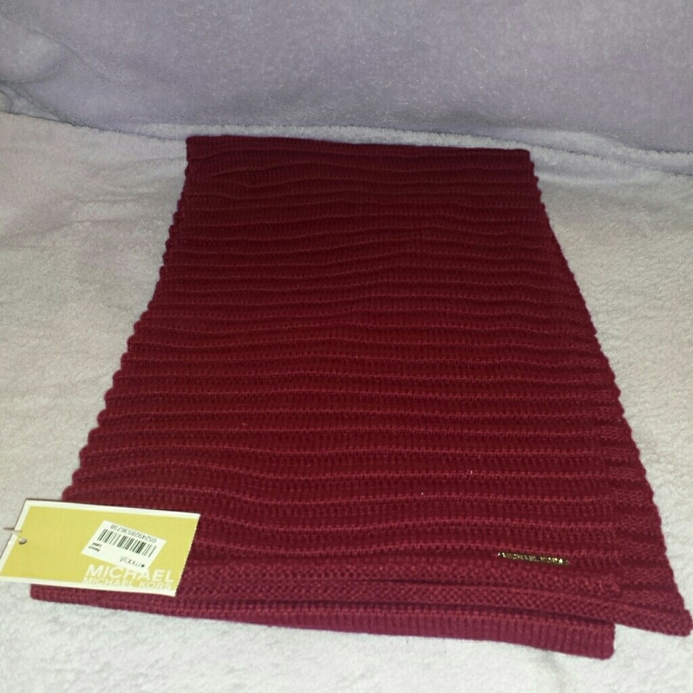 Nwt Michael Kors Maroon Scarf
